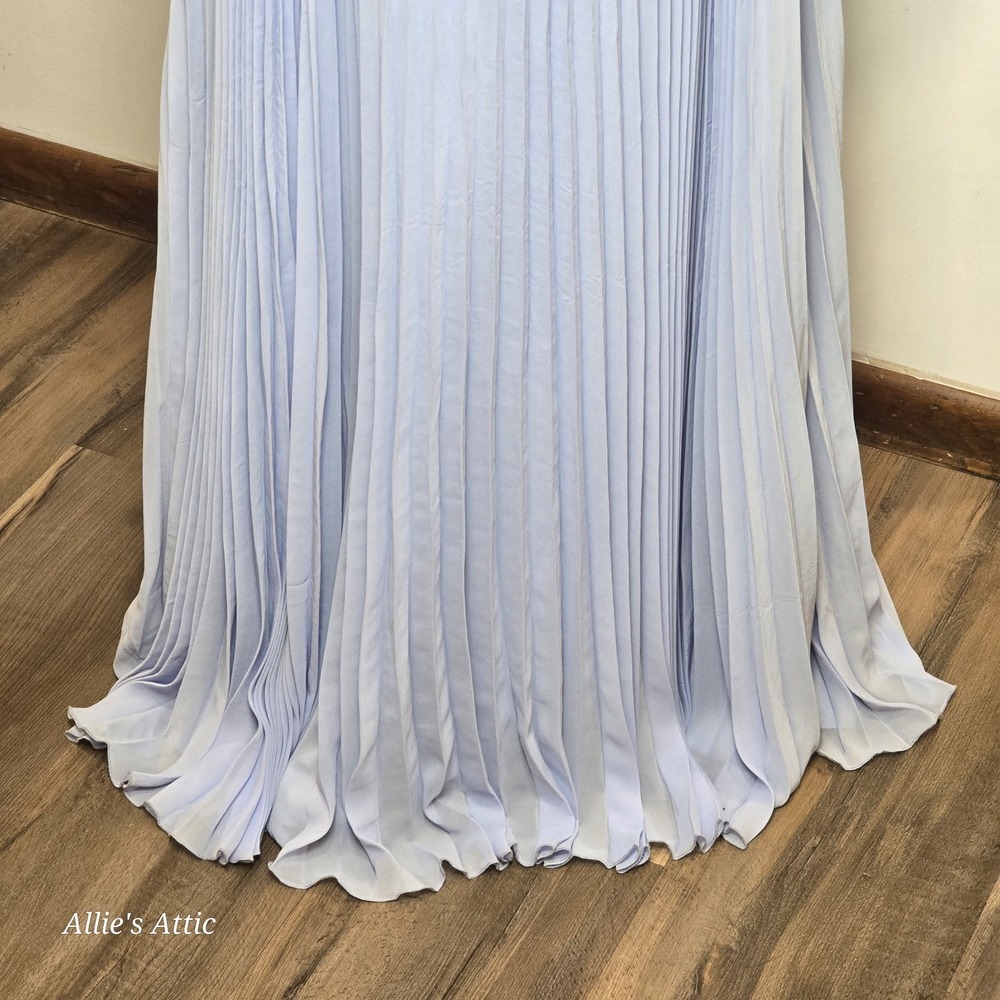Lilac Purple Blue Beaded Haute Couture Mother Of Bride Dress Wedding Formal S* - Picture 4 of 15